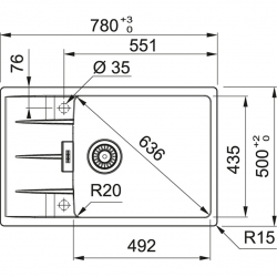 Zlewozmywak FRANKE Fragranit CNG 611-78 XL czarny mat 114.0633.100